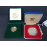A gold proof 1980 Sovereign, 7.98 grams and 22-carat gold (91.67% fineness), complete with its own