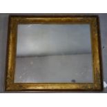 A gilt wood mirror with ghosted plate, 84 x 70cm