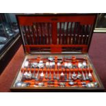 A Webber & Hill silver plated 124 piece canteen, together with a 12 piece canteen comprising of