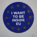 Bench Allen, 'I Want To Be Inside EU', 2019, screen print with glitter, monogrammed in pencil to