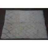 A vintage Moroccan Berber Beni Ourain rug, with diamond design, 240 x 170cm