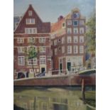 William Ter Muelen (20th century Dutch school), Canal view, Amsterdam, signed and dated '41 to lower