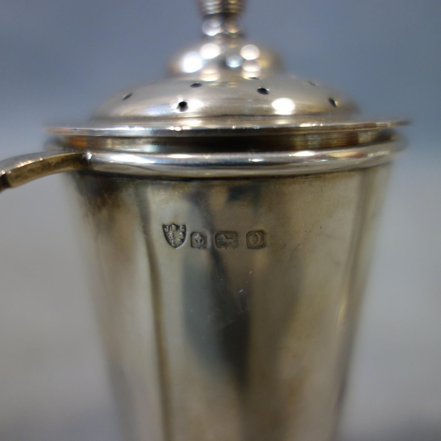 Art Deco silver jug and sifter, marked J B Chatterley & Sons Ltd, 1938, together with a pumpkin - Image 3 of 7