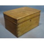 Large Vicorian walnut box with small drawer inside, H.35 x W.45 x D.34 cm