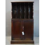 A 19th century mahogany postal cabinet, H.132 W.72 D.30cm