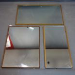 A collection of three 20th century mirrors