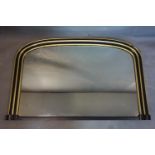 A small overmantle mirror with black frame, H.56 x W.67 m