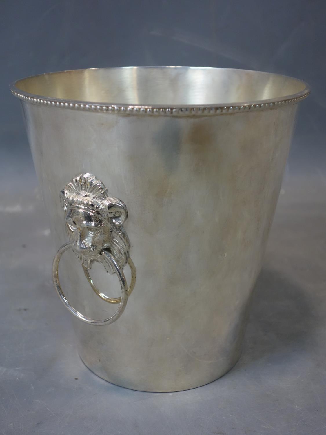 A silver plated ice bucket, casket shaped jewellery box and a cut glass lemonade jug - Image 4 of 4