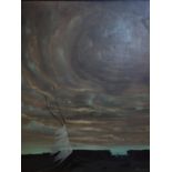 Maurice de Vries, Storm, oil on canvas, signed and dated '69 to lower right, 70 x 60cm