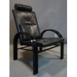 An ebonized Post Modern chair