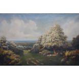R.L. Browing (British school 20th century), Newlands corner (Surrey), oil on canvas, signed on the