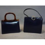 Original 1950s Waldy Bags in black calf Still in original box in pristine condition