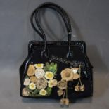 Tosca Blue handbag with flowers