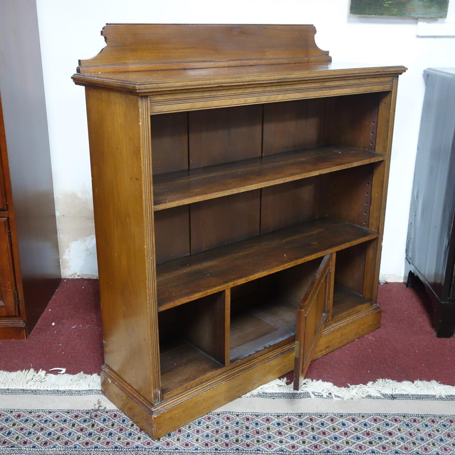 A late 19th century mahogany open bookcase, H.112 W.106 D.36cm - Image 2 of 2
