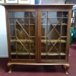 An early 20th century mahogany bookcase, H.133 W.122 D.34cm