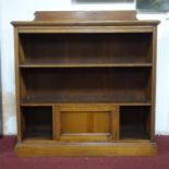 A late 19th century mahogany open bookcase, H.112 W.106 D.36cm