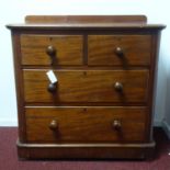 A Victorian mahogany chest of drawers, H.88 W.89 D.50cm