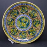 A Persian glazed ceramic plate decorated with birds each representing a human fault, inspired by The