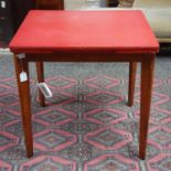 A 1950's formica top draw leaf table, H.76 W.122 D.61cm