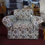 A 20th century armchair with geometric upholstery