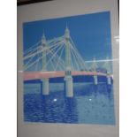 Brian Barnes, 'Albert bridge, London', limited edition print, signed and dated in pencil, 83 x 59cm