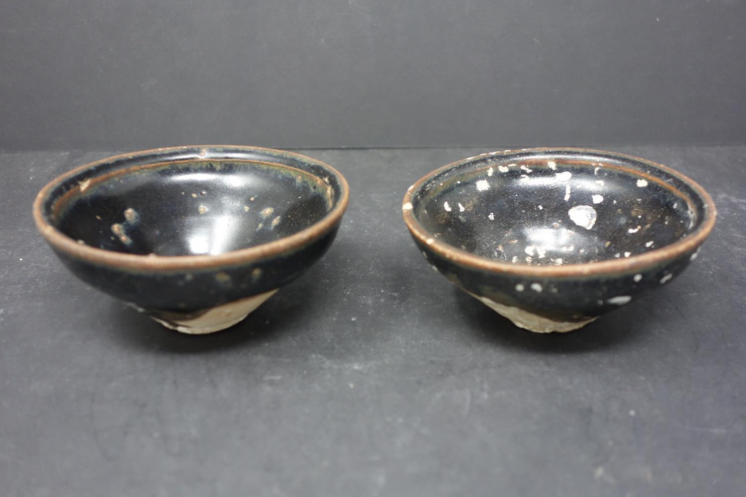 A pair of Jizhou or Chi-chou tea bowls, possibly Northern Sung period (967-1279) of conical form - Image 2 of 3