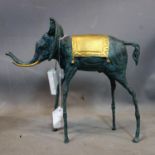 After Salvador Dali, 'Space Elephant', cast metal figure, H.29 W.33 D.11cm