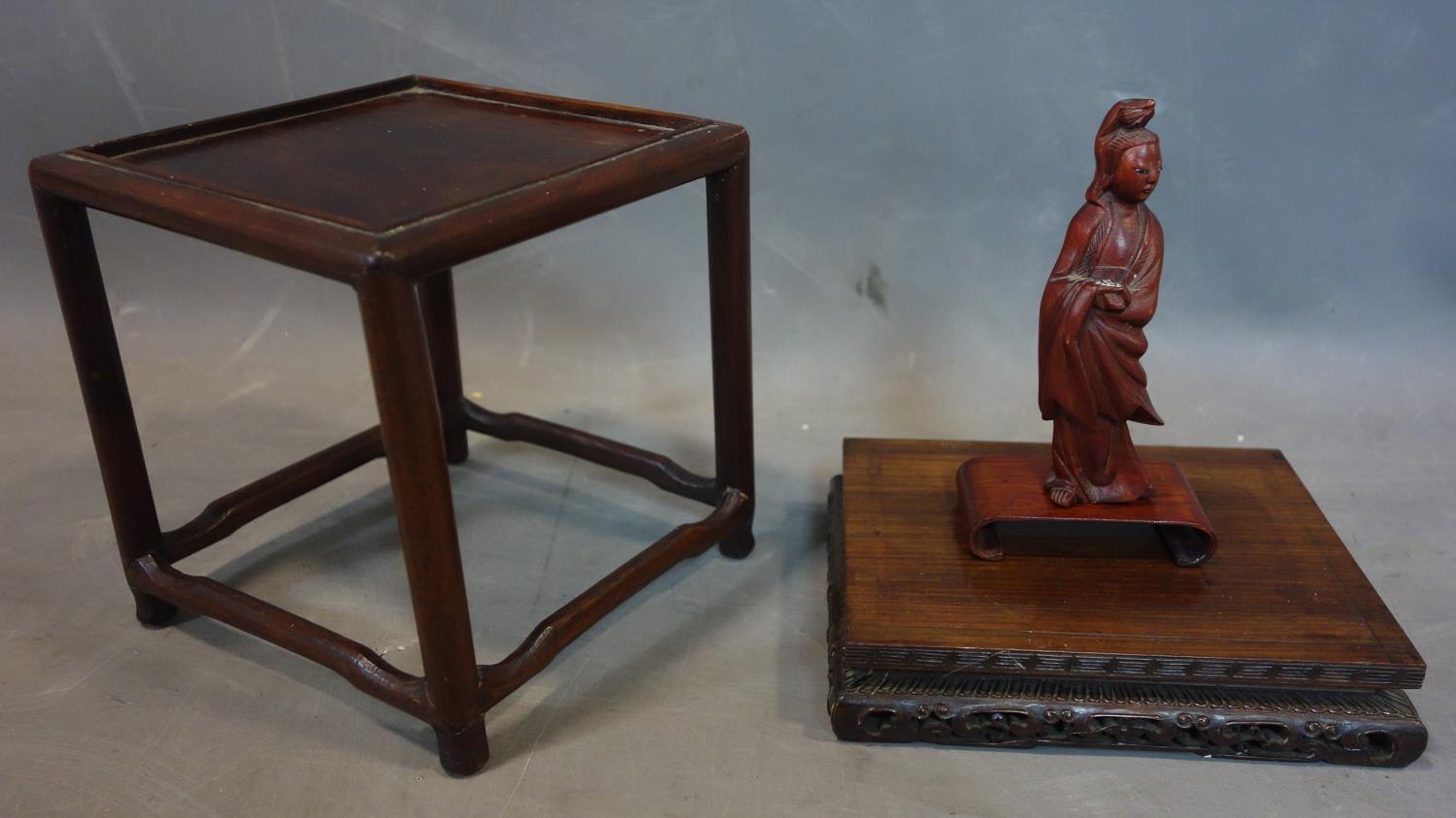 Collection of five Chinese hardwood stands - Image 3 of 3