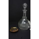 A crystal musical decanter, H.30cm