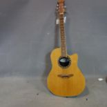 An Applause by Ovation Electro Acoustic guitar, with soft case (zip broken)