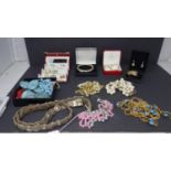 A collection of costume jewellery