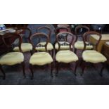 A set of 8 Victorian mahogany balloon back dining chairs.