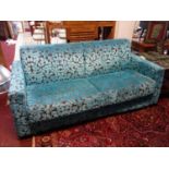 A Milano Lampo sofa bed with Lampolet mechanism, recently upholstered in designers guild fabric