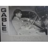 A Poster of Clark Gable in Car 1940 by Edward Weston, framed and glazed, 60 x 75 cm