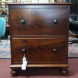 A 19th century mahogany drinks cabinet, H.78 W.65 D.49cm