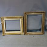 A giltwood picture frame with floral decoration, 68 x 80cm (outer), 43 x 54.5cm (inner), together