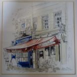 Shelby Dawbarn (Contemporary British artist), 'Cosmo Place - WC1', pen and watercolour,