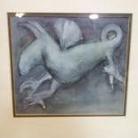 Gregor M. Smith RSW (Scottish, b.1944), 'Griffin', watercolour, signed and dated 1990 in pencil to