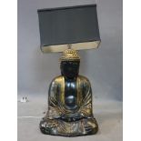 A table lamp, seated Buddha. H68cm