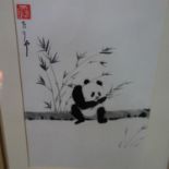 Talia Lehavi, contemporary artist, study of a panda, watercolour, 29 x 20cm