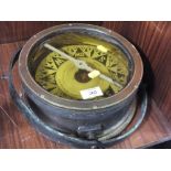 A VINTAGE H.A.JOHANNESEN (GRIMSBY) NAUTICAL COMPASS