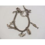 A SILVER CHARM BRACELET