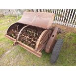 A VINTAGE AGRICULTURAL CAST ROTIVATOR¦NOTE - THIS ITEM IS SITUATED ON THE MAIN CAR PARK