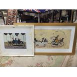 TWO MODERN FRAMED AND GLAZED SAM TOFT PRINTS