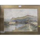 A GILT FRAMED AND GLAZED WATERCOLOUR ENTITLED "THE POOL - BETTWS-Y-COED" BY O.H. THOMAS 1950