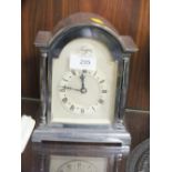 A SILVER PLATED TEMPUS FUGIT MANTLE CLOCK