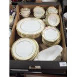 A TRAY OF GILDED PARAGON CHINA