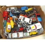 A BOX OF VINTAGE DIECAST CORGI TOY CARS