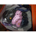 A BAG OF CROC STYLE KIDS FOOTWEAR