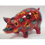 A LARGE ANITA HARRIS ART POTTERY PIG FIGURE